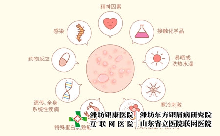 攝圖網_401804275_風疹蕁麻疹發病原因科普醫療插畫（企業商用）